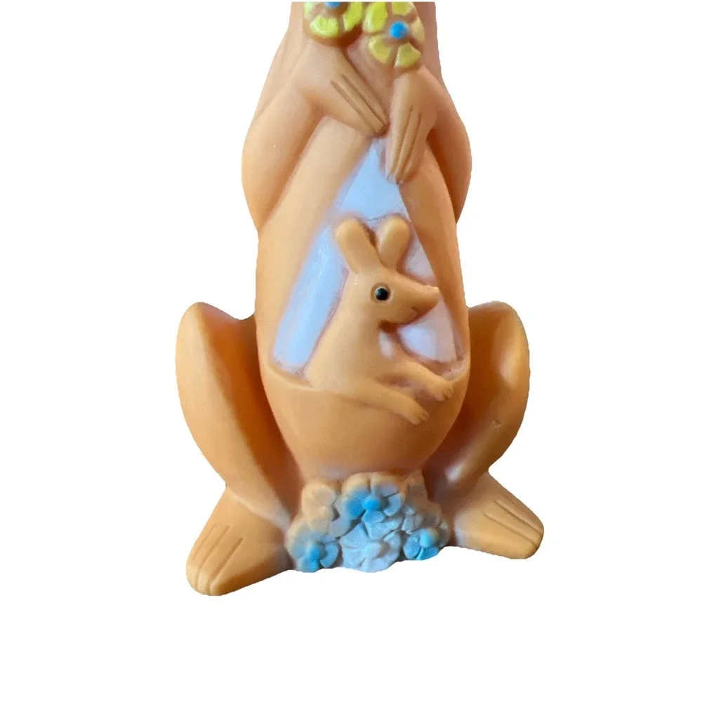 Vintage Kangaroo Squeak Toy Soft Plastic Australia Souvenir 
